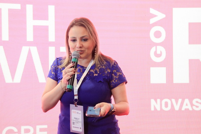 Secretária Danielle Calazans participou da apresentação no South Summit Brazil